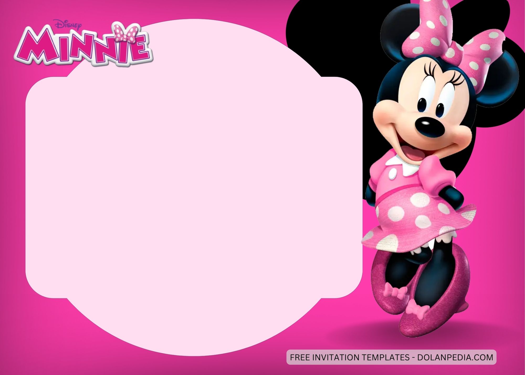 Blank Minnie Mouse Birthday Invitation Templates Four