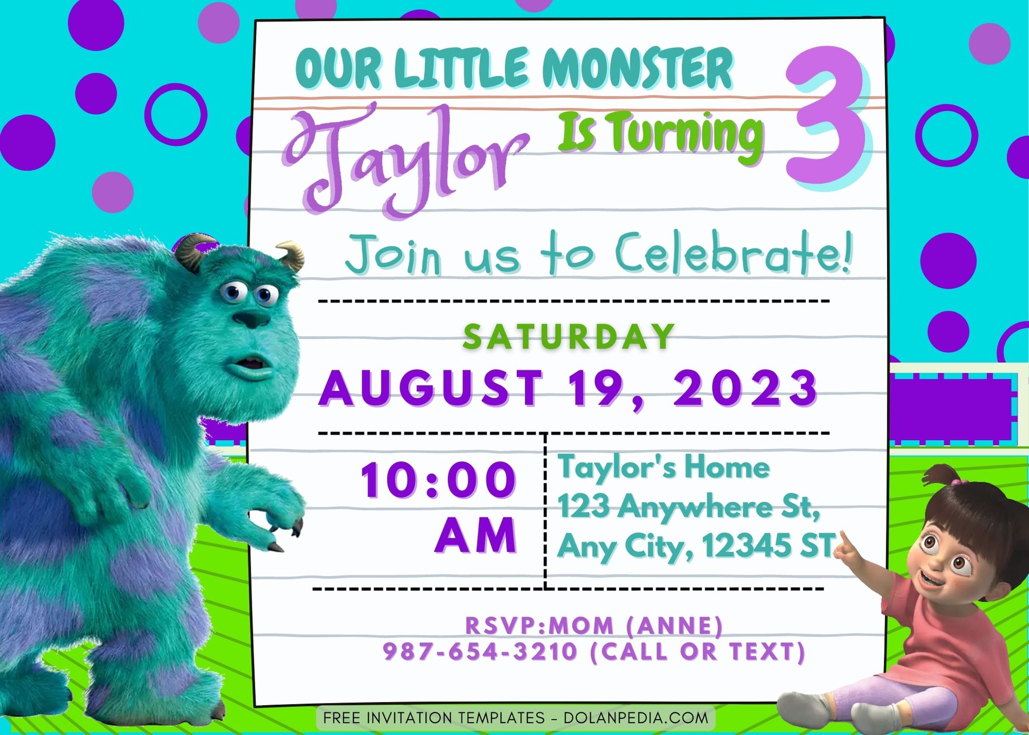 8+ Monster Inc Birthday Invitation Templates Title
