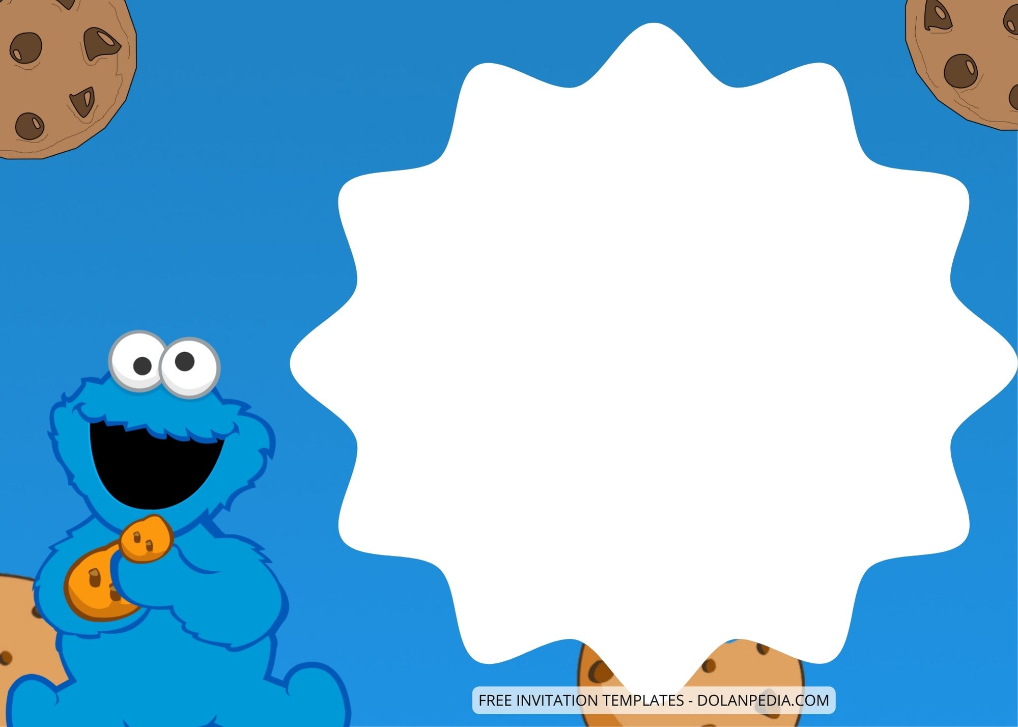 Blank Cookie Monster Birthday Invitation Templates Seven