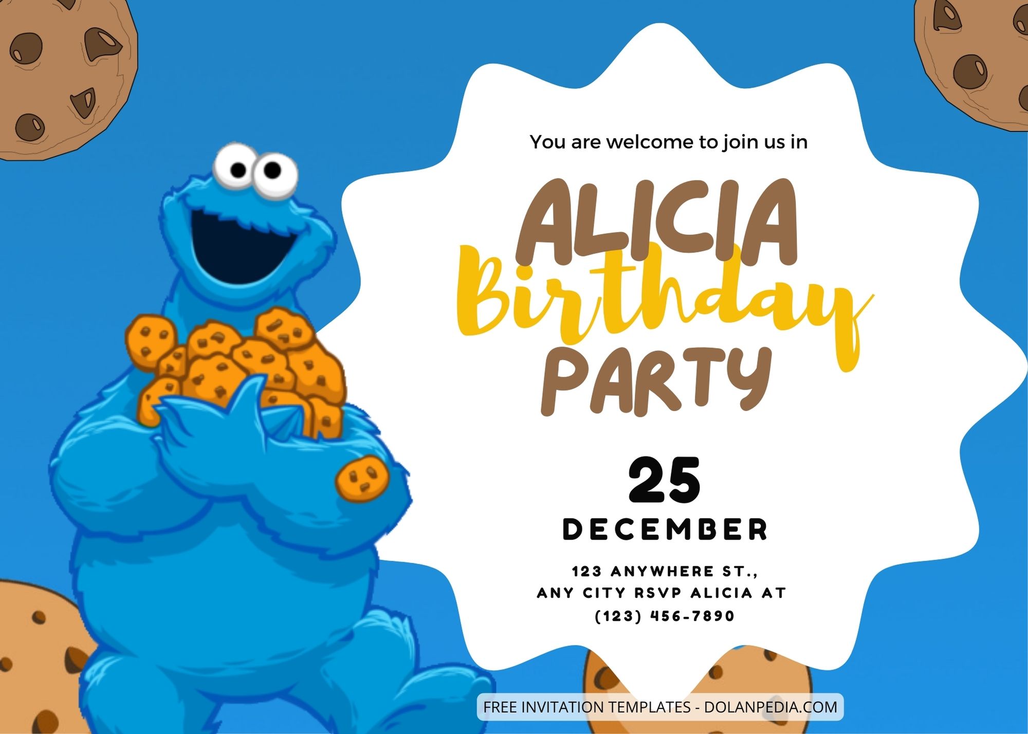 9+ Cookie Monster Birthday Invitation Templates Title