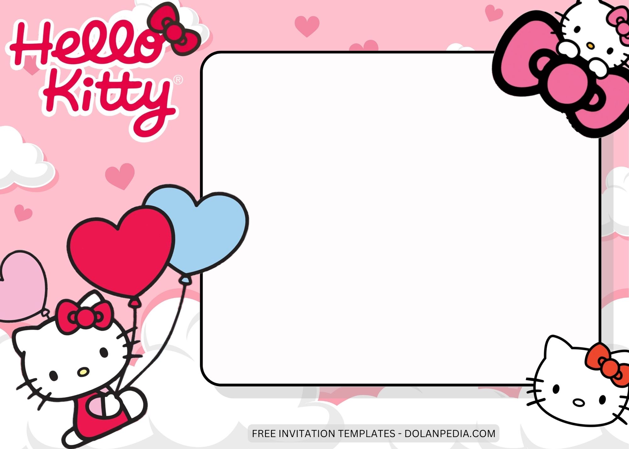 Blank Hello Kitty Birthday Invitation Templates Four