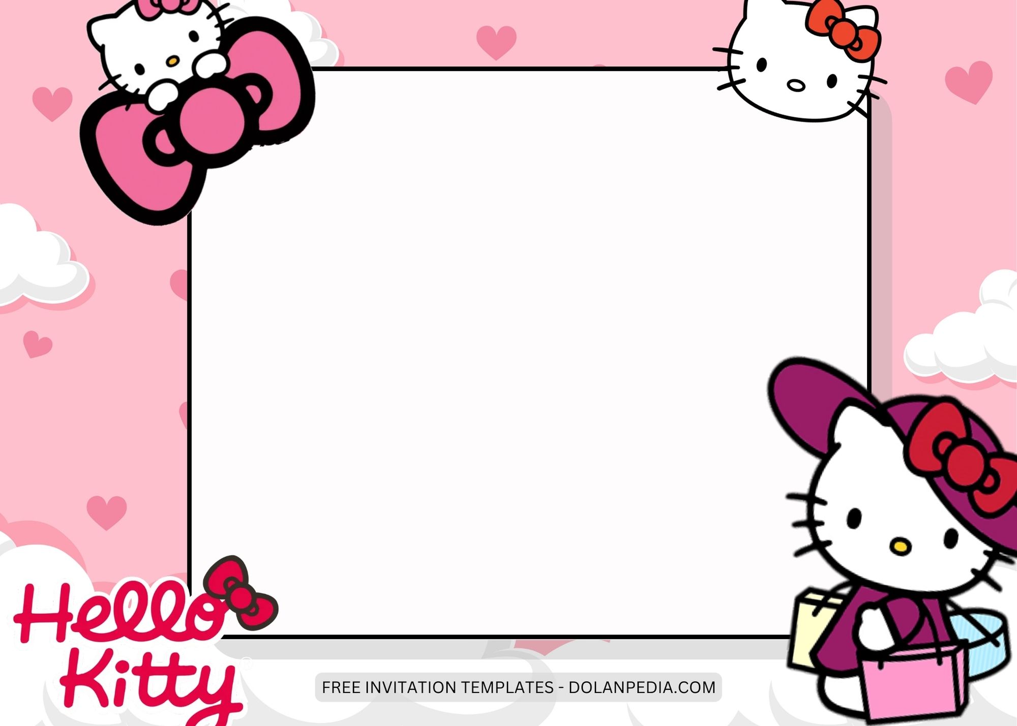 Blank Hello Kitty Birthday Invitation Templates Six