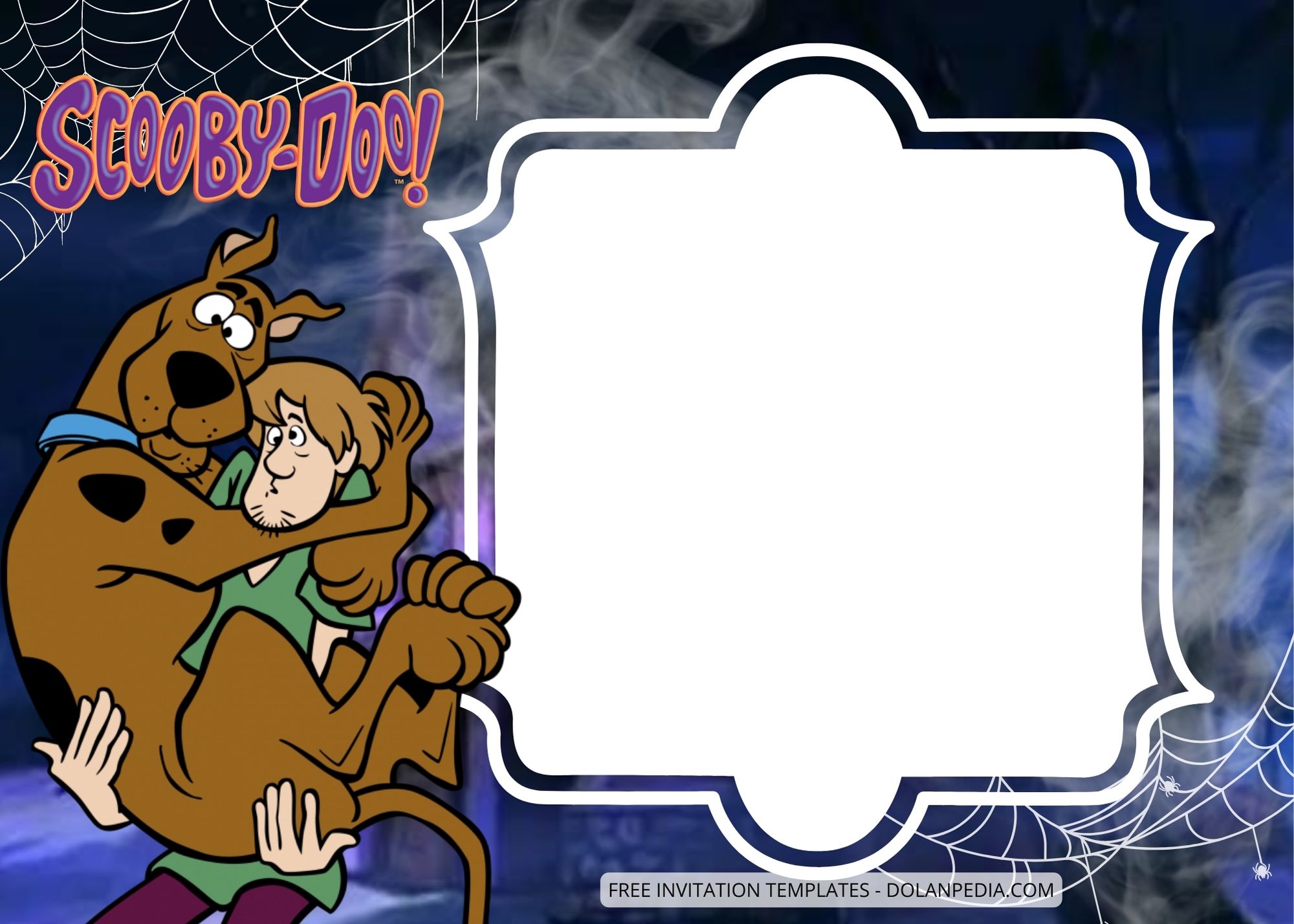 Blank Scooby-Doo Birthday Invitation Templates One