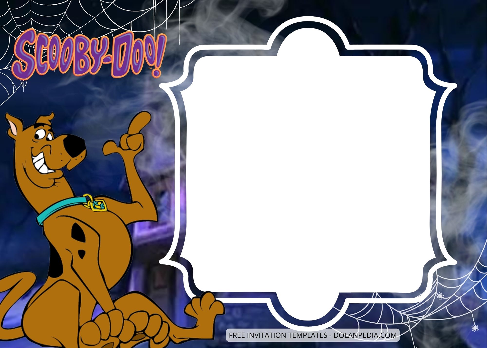 Blank Scooby-Doo Birthday Invitation Templates Three