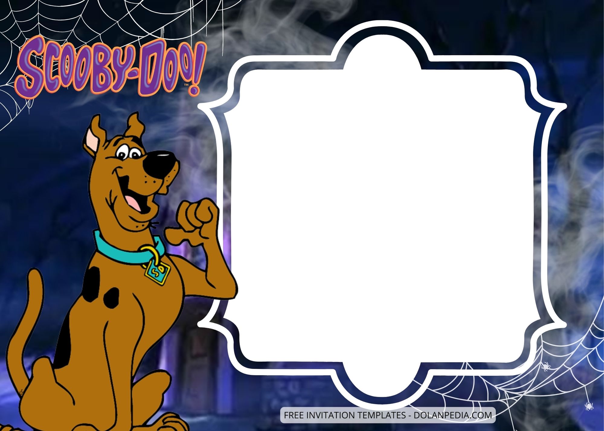 Blank Scooby-Doo Birthday Invitation Templates Two