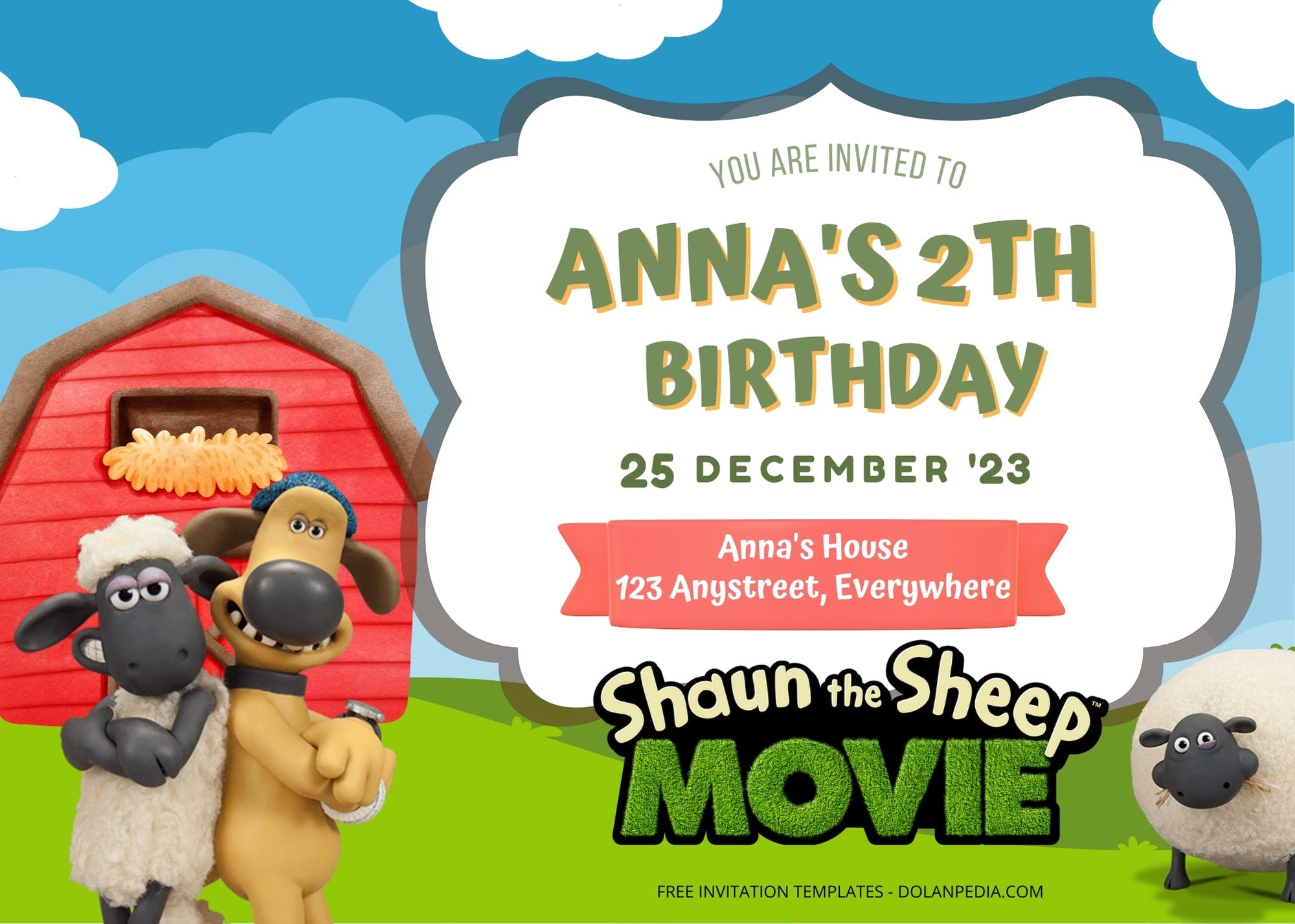 9+ Shaun The Sheep Birthday Invitation Templates Title