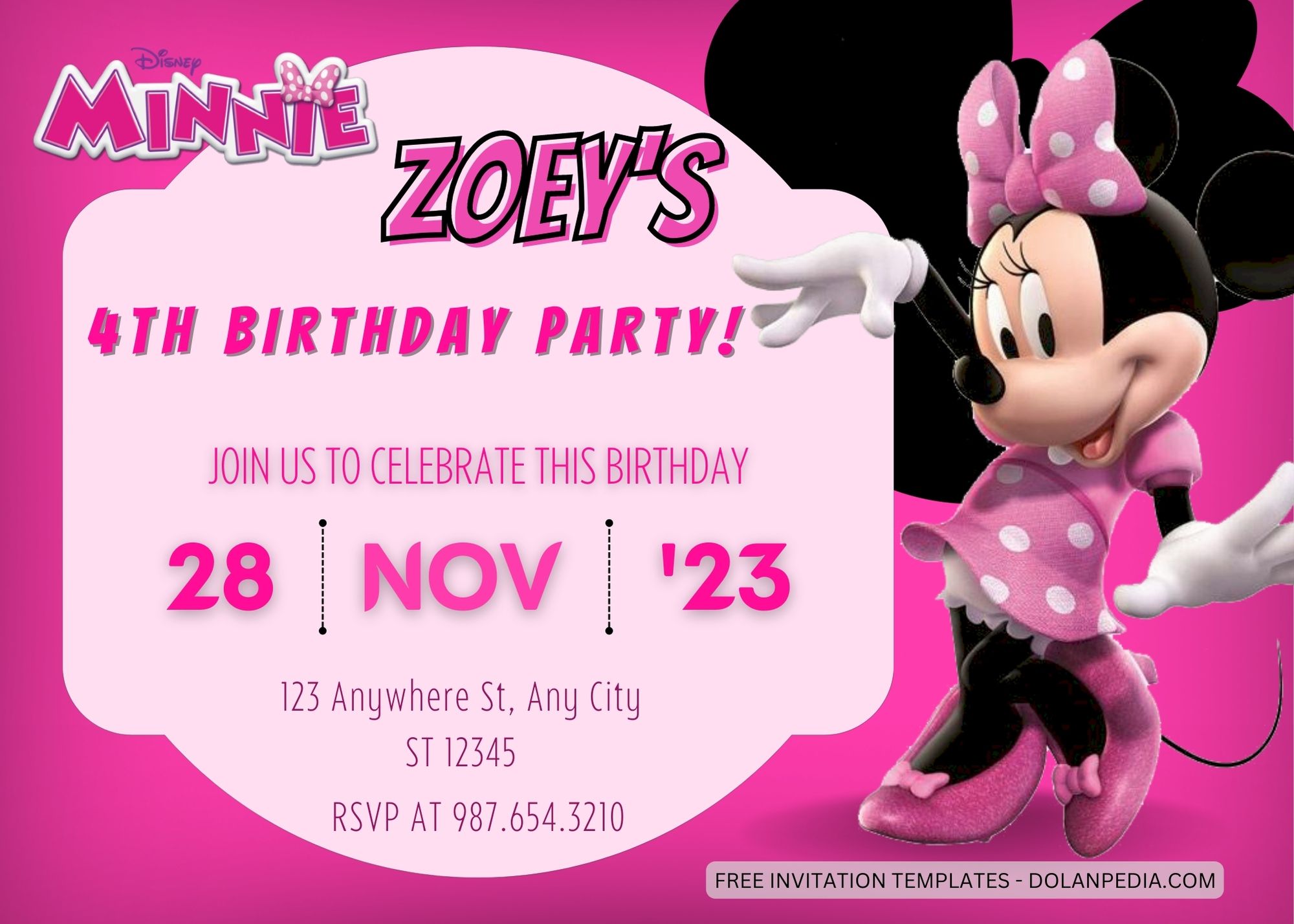 8+ Minnie Mouse Birthday Invitation Templates Title