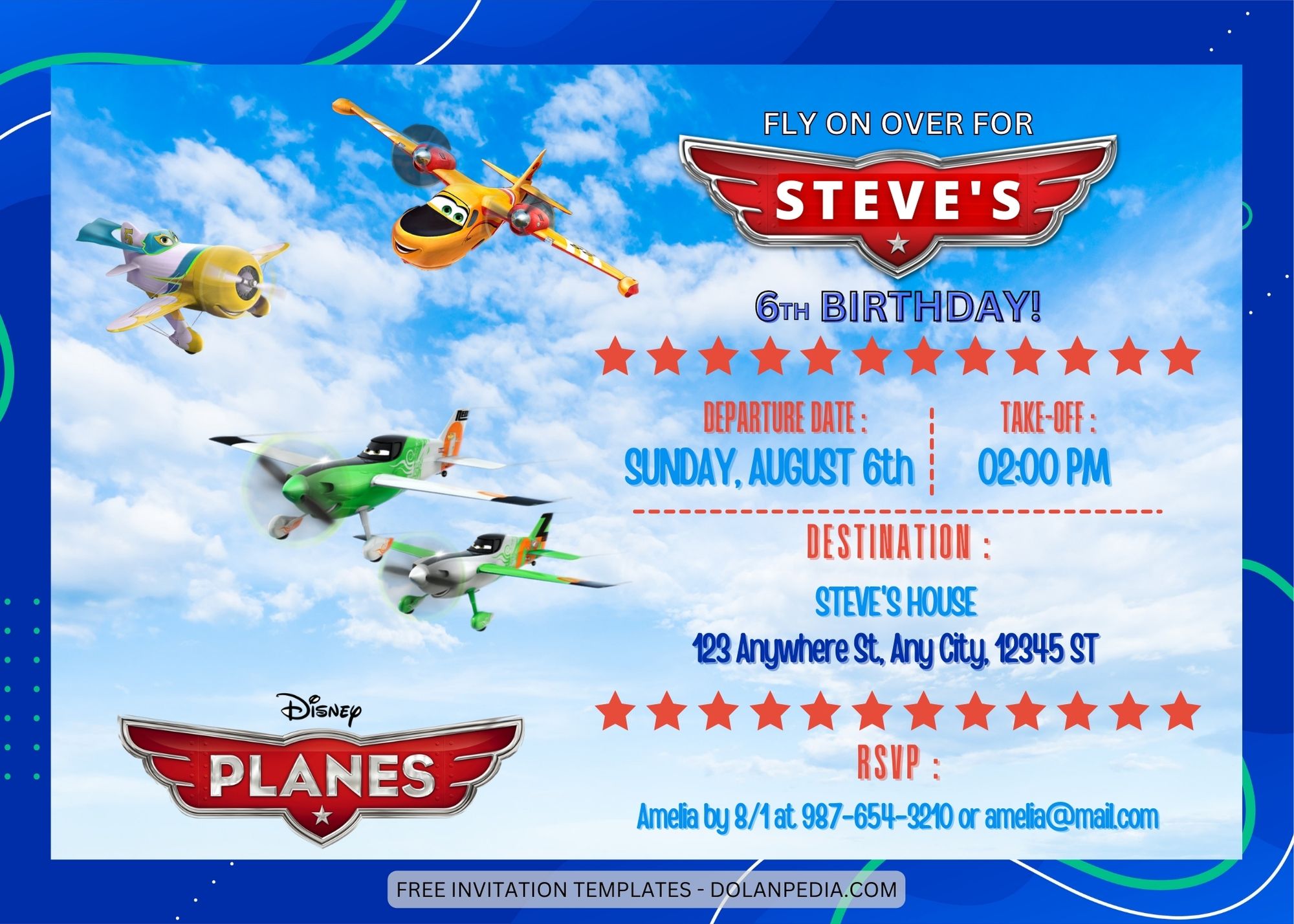 10+ Planes Movie Birthday Invitation Templates Title
