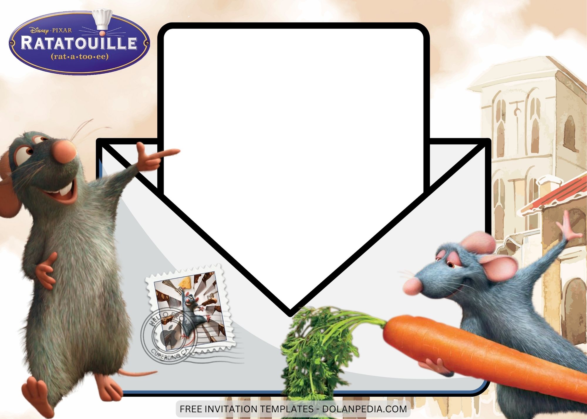 Blank Ratatouille Birthday Invitation Templates Eight