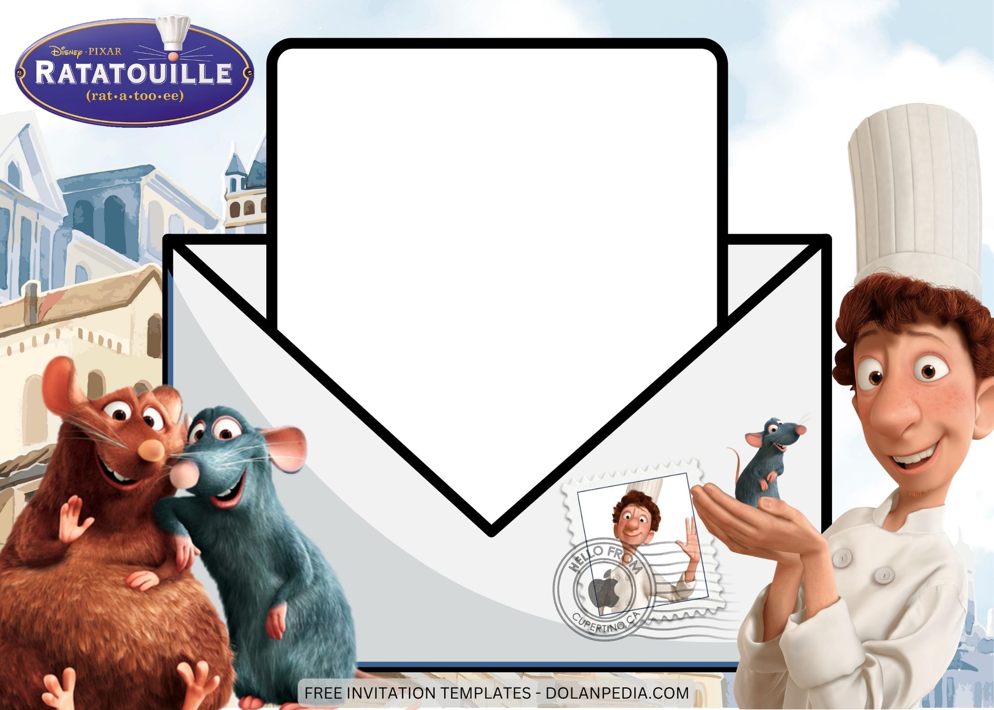 Blank Ratatouille Birthday Invitation Templates Four