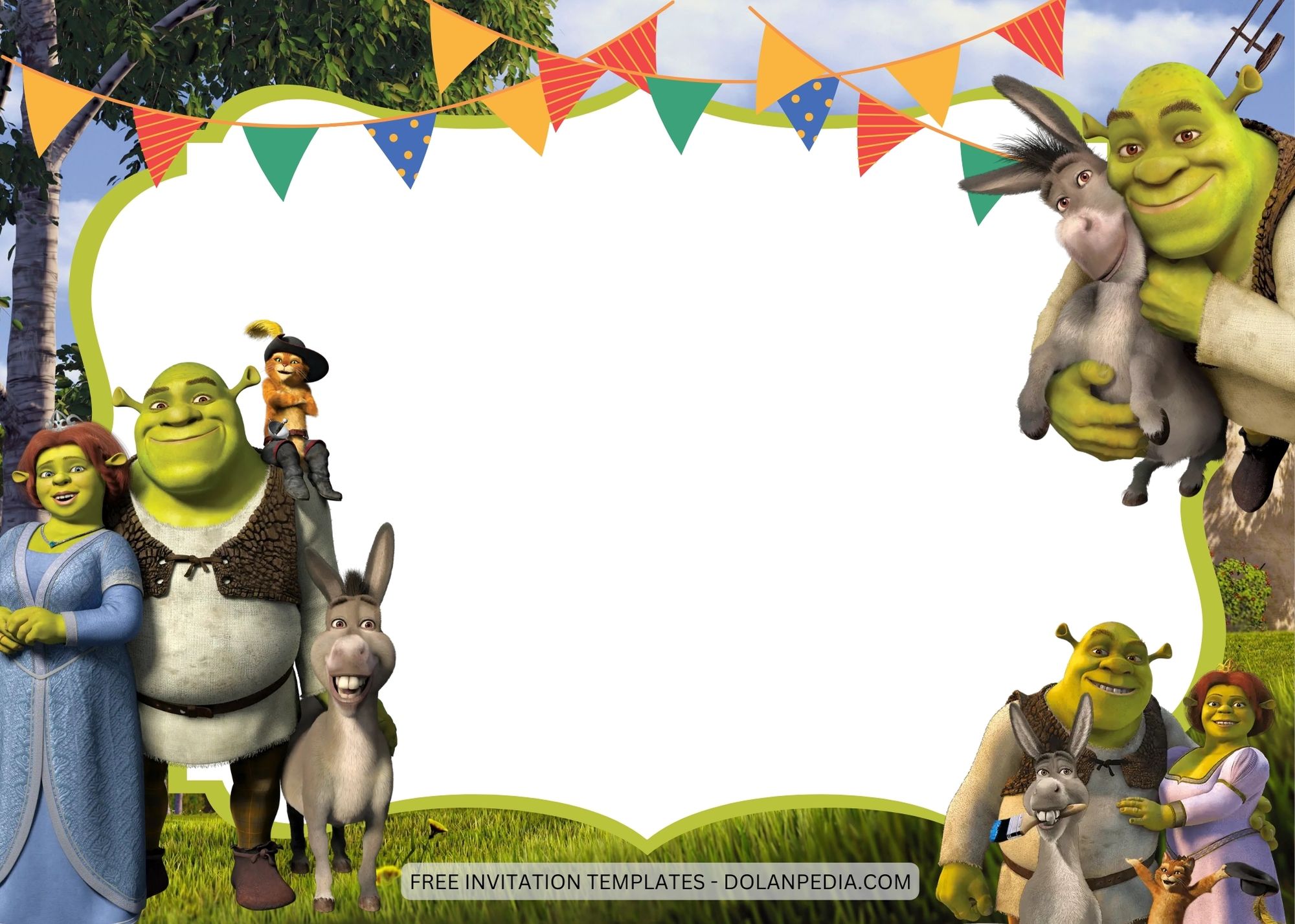 Blank Shrek Birthday Invitation Templates Eight