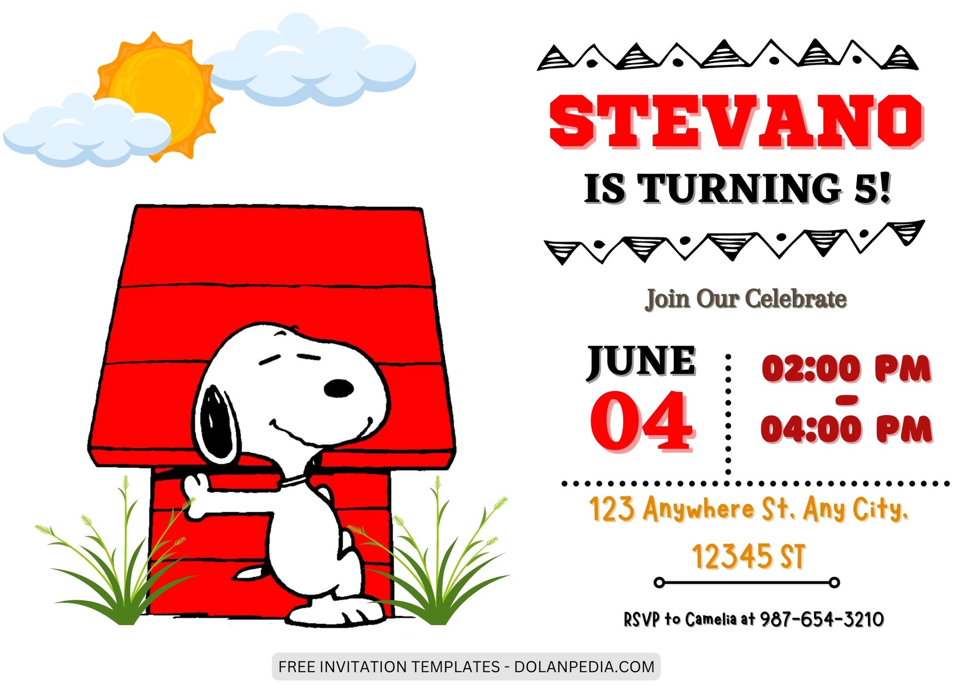 10+ Snoopy Birthday Invitation Templates Title