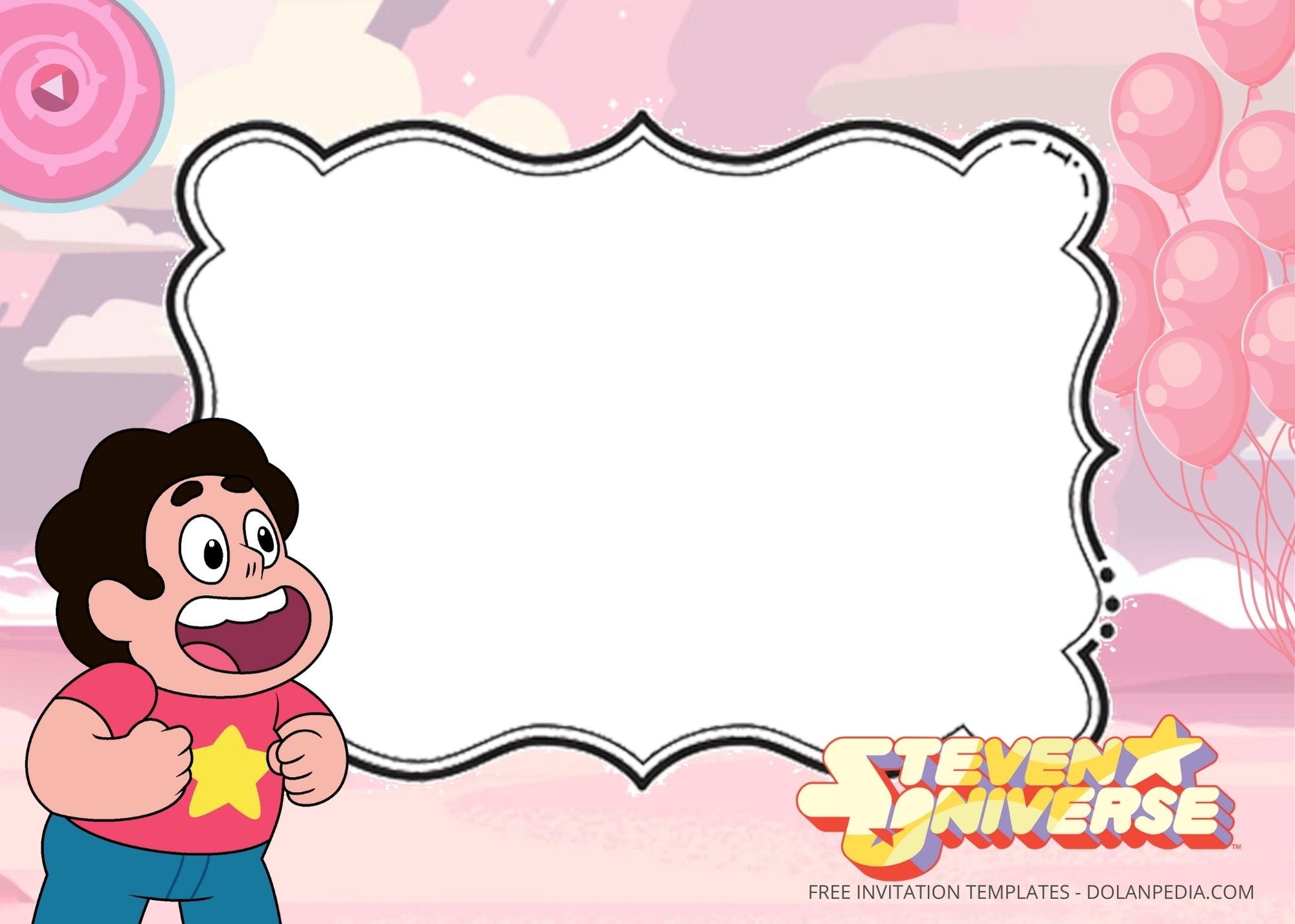 Blank Steven Universe Birthday Party Templates One