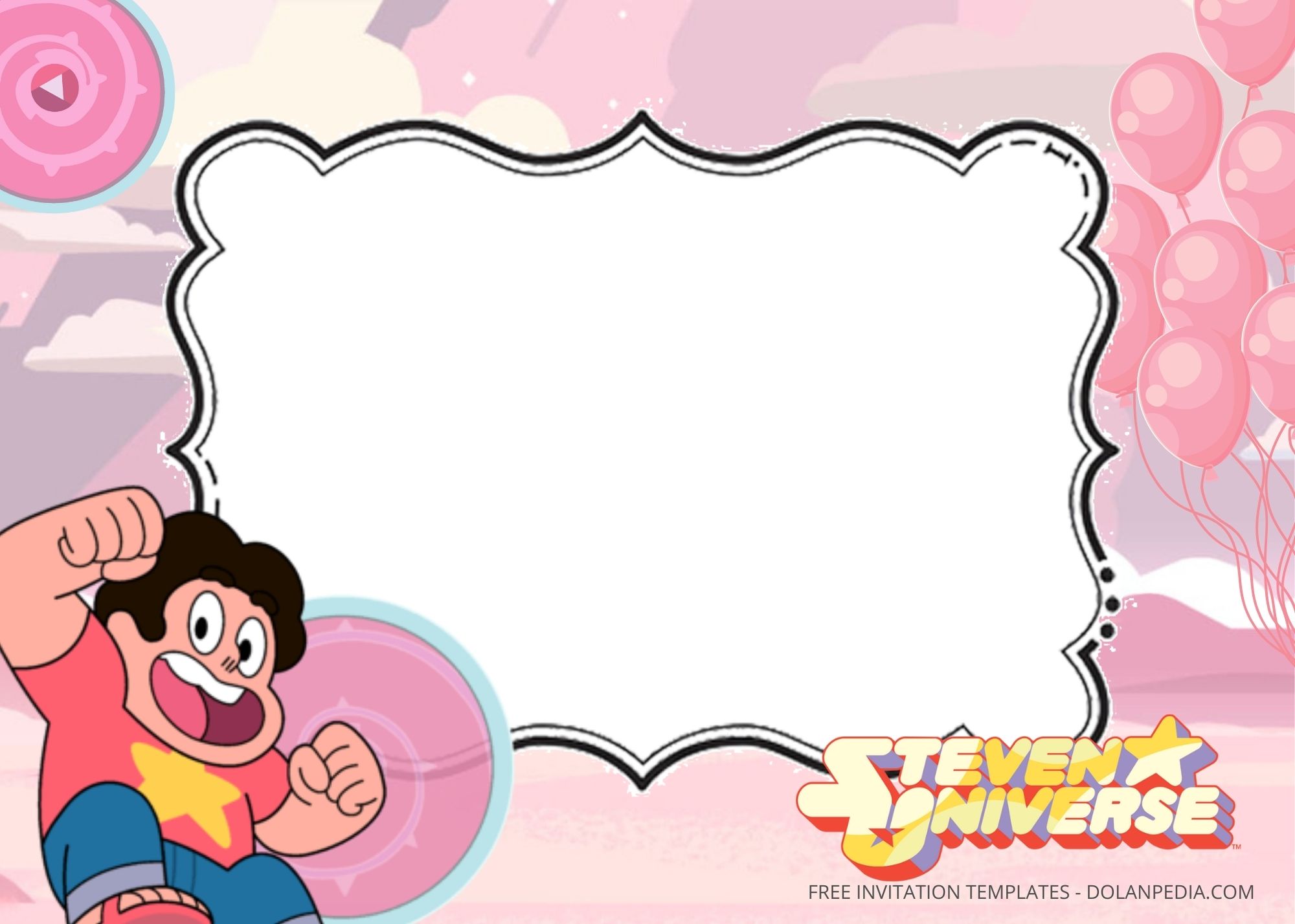Blank Steven Universe Birthday Party Templates Two