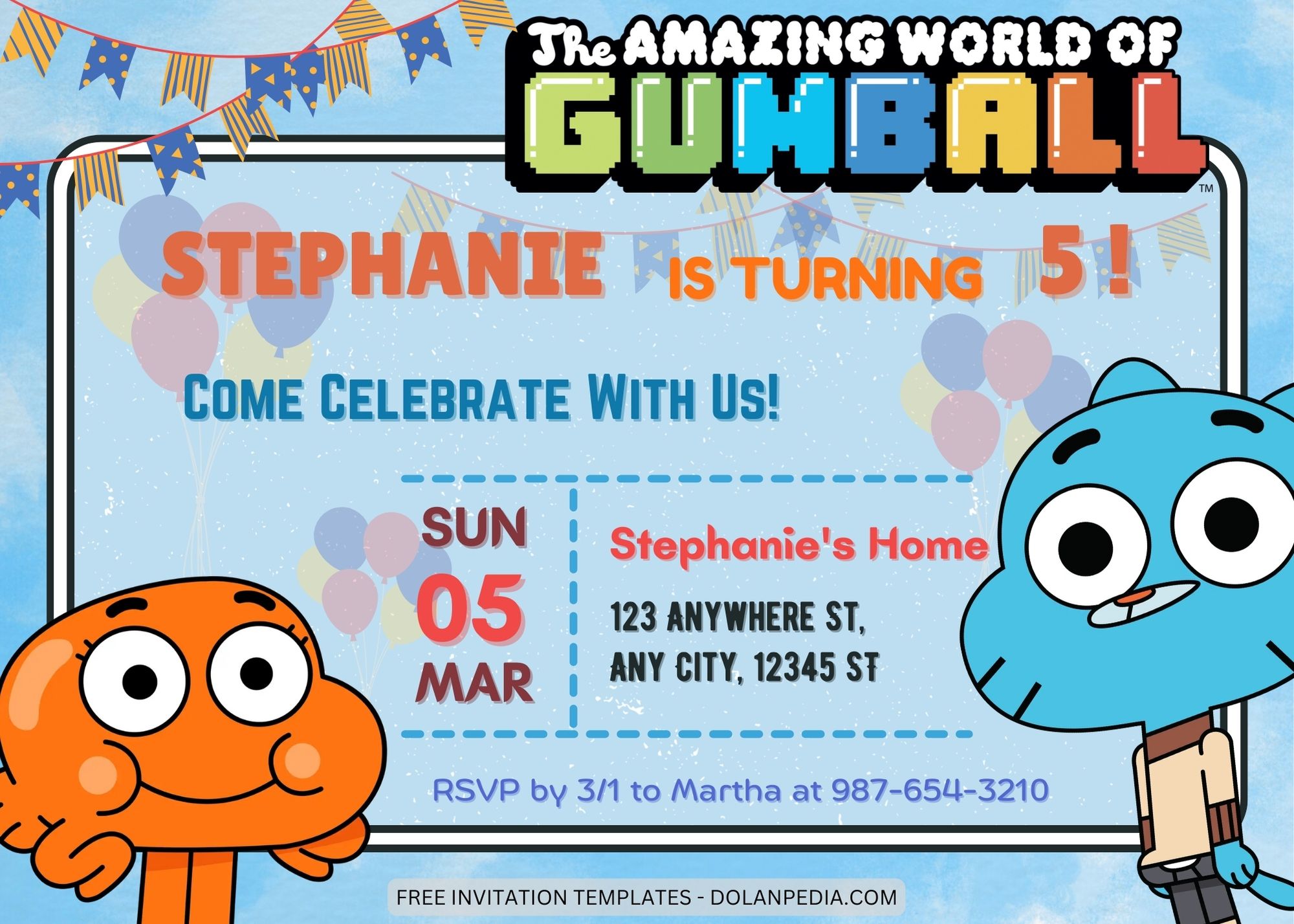 10+ The Amazing World of Gumball Birthday Invitation Templates Title