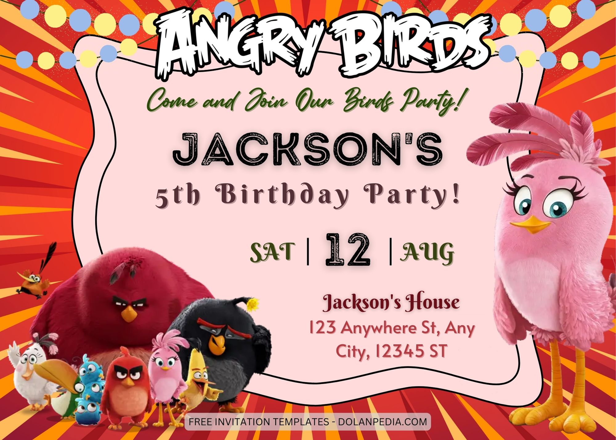 7+ Angry Birds Birthday Invitation Templates