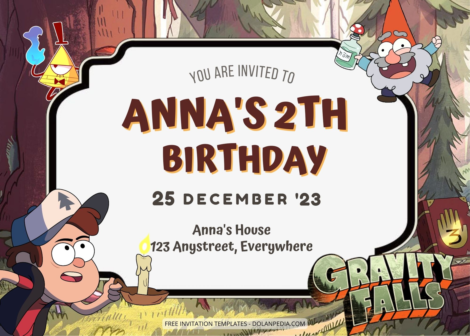 8+ Gravity Falls Birthday Invitation Templates Title