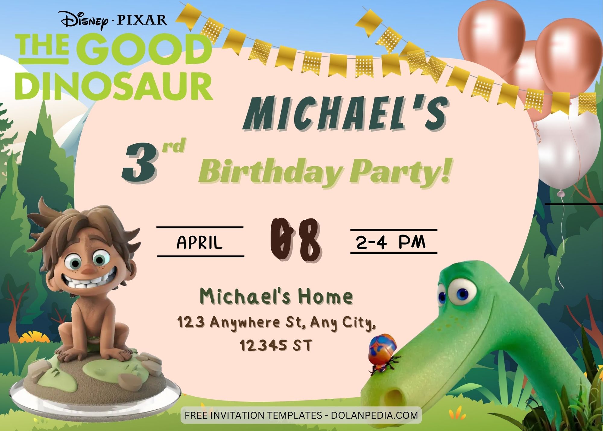 8+ The Good Dinosaur Birthday Invitation Templates Title
