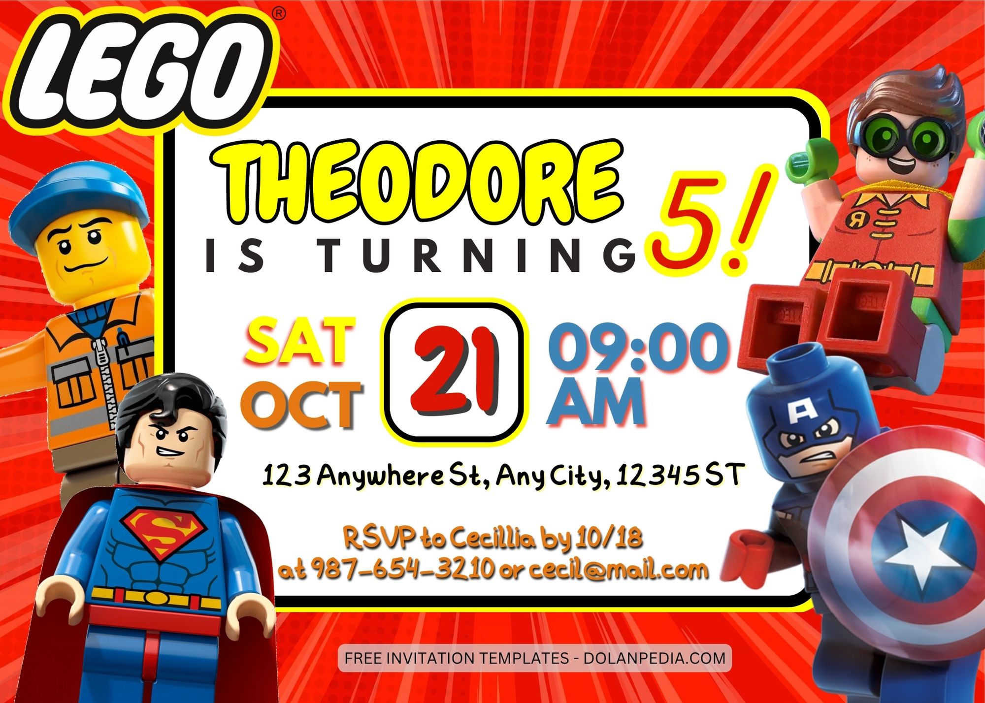 8+ The Lego Birthday Invitation Templates Title
