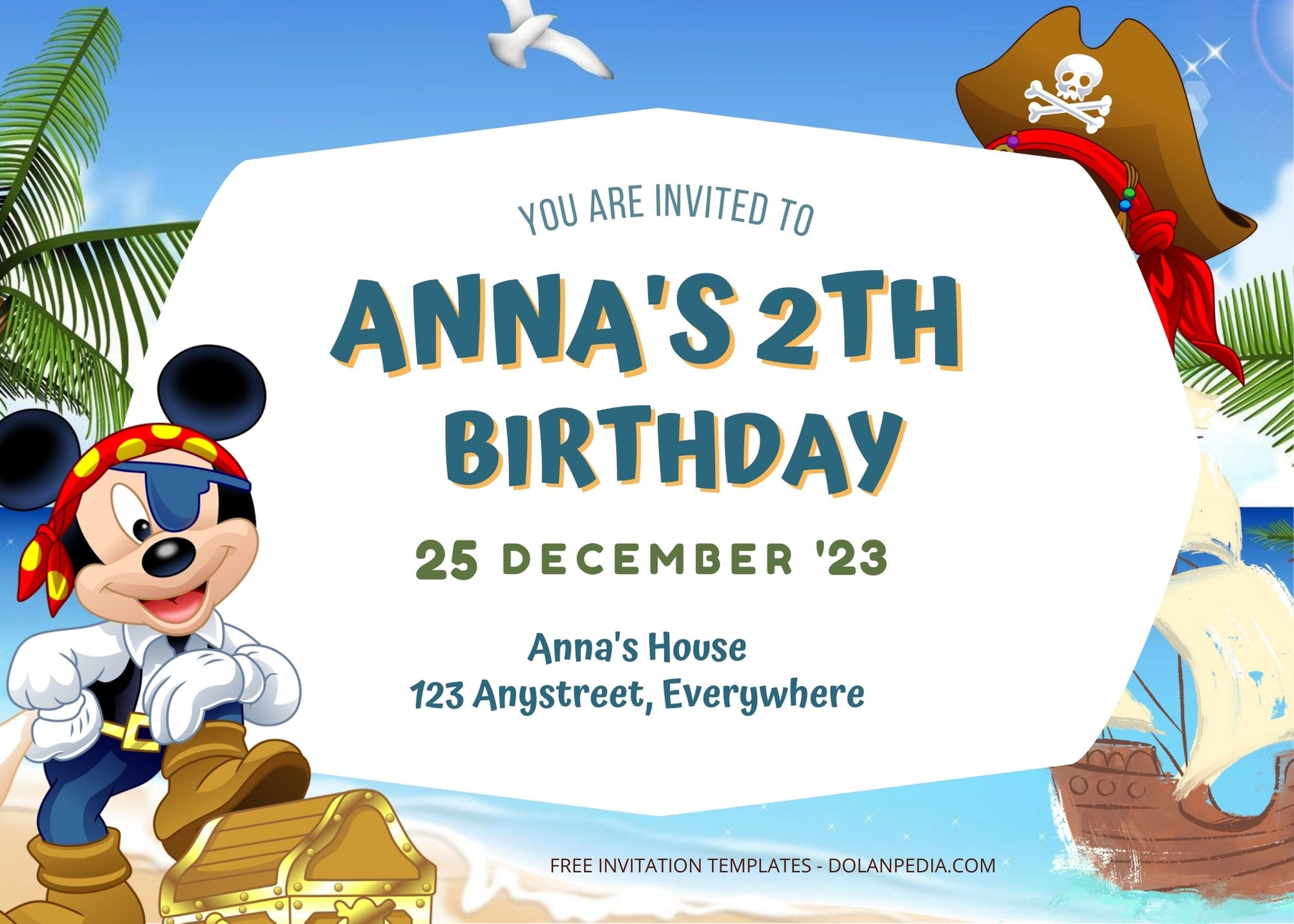 9+ Disney Pirate Birthday Invitation Templates Title