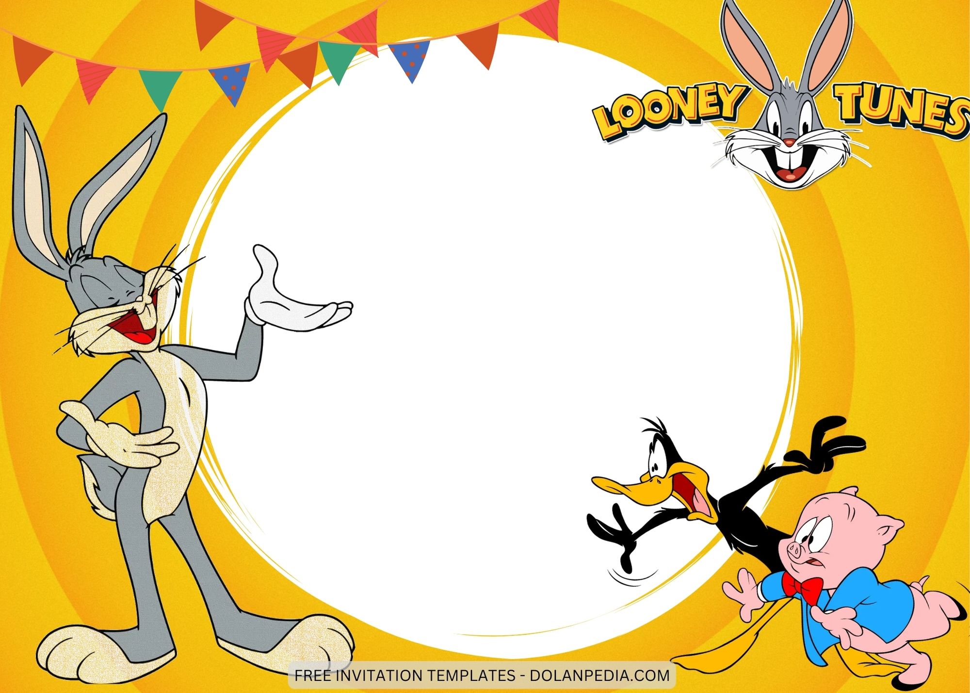 Blank Looney Tunes Birthday Invitation Templates Seven