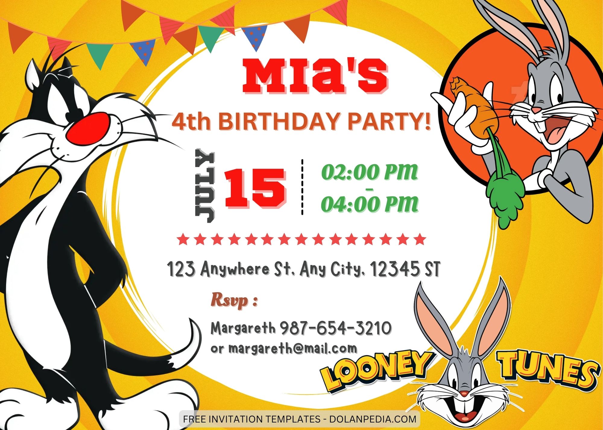 9+ Looney Tunes Birthday Invitation Templates Title