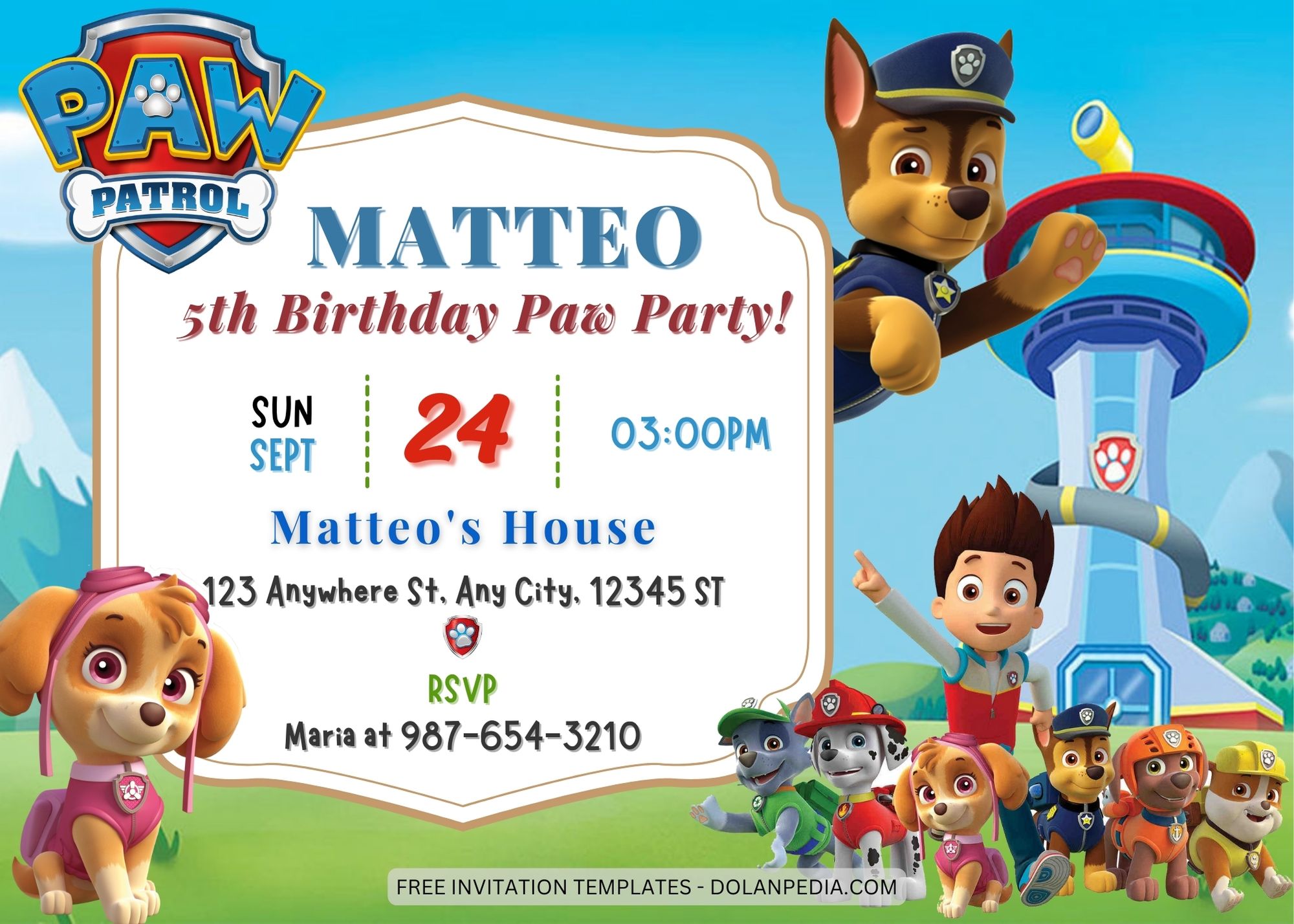 9+ Paw Patrol Birthday Invitation Templates Title