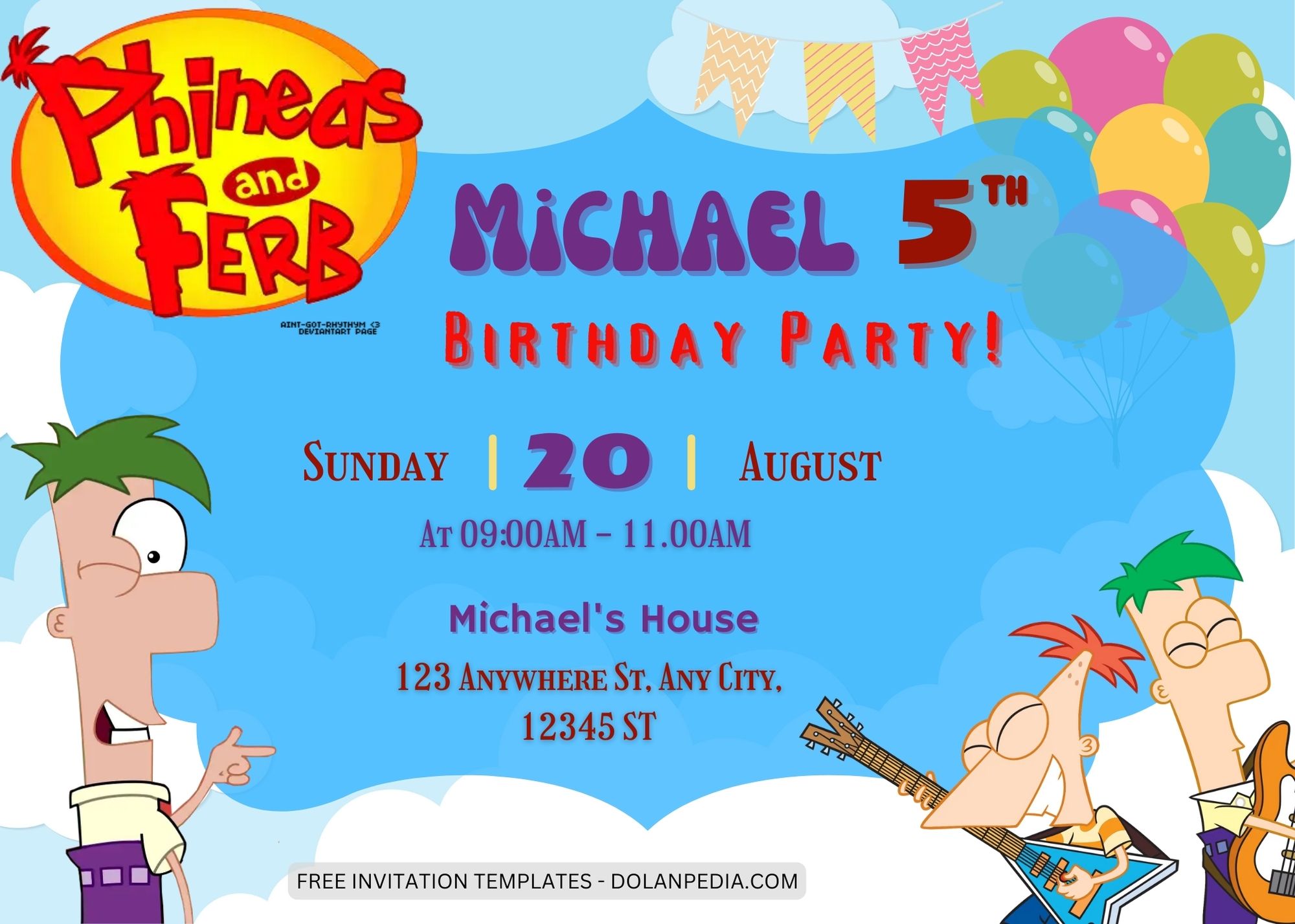 9+ Phineas and Ferb Birthday Invitation Templates Title