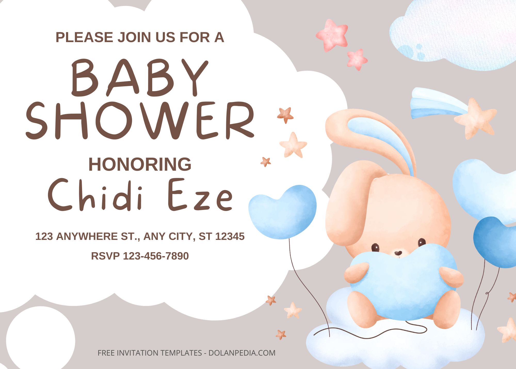 10+ Cute Bunny Baby Shower Invitation Templates Title