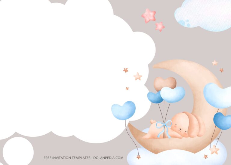 10+ Cute Bunny Baby Shower Invitation Templates | Dolanpedia