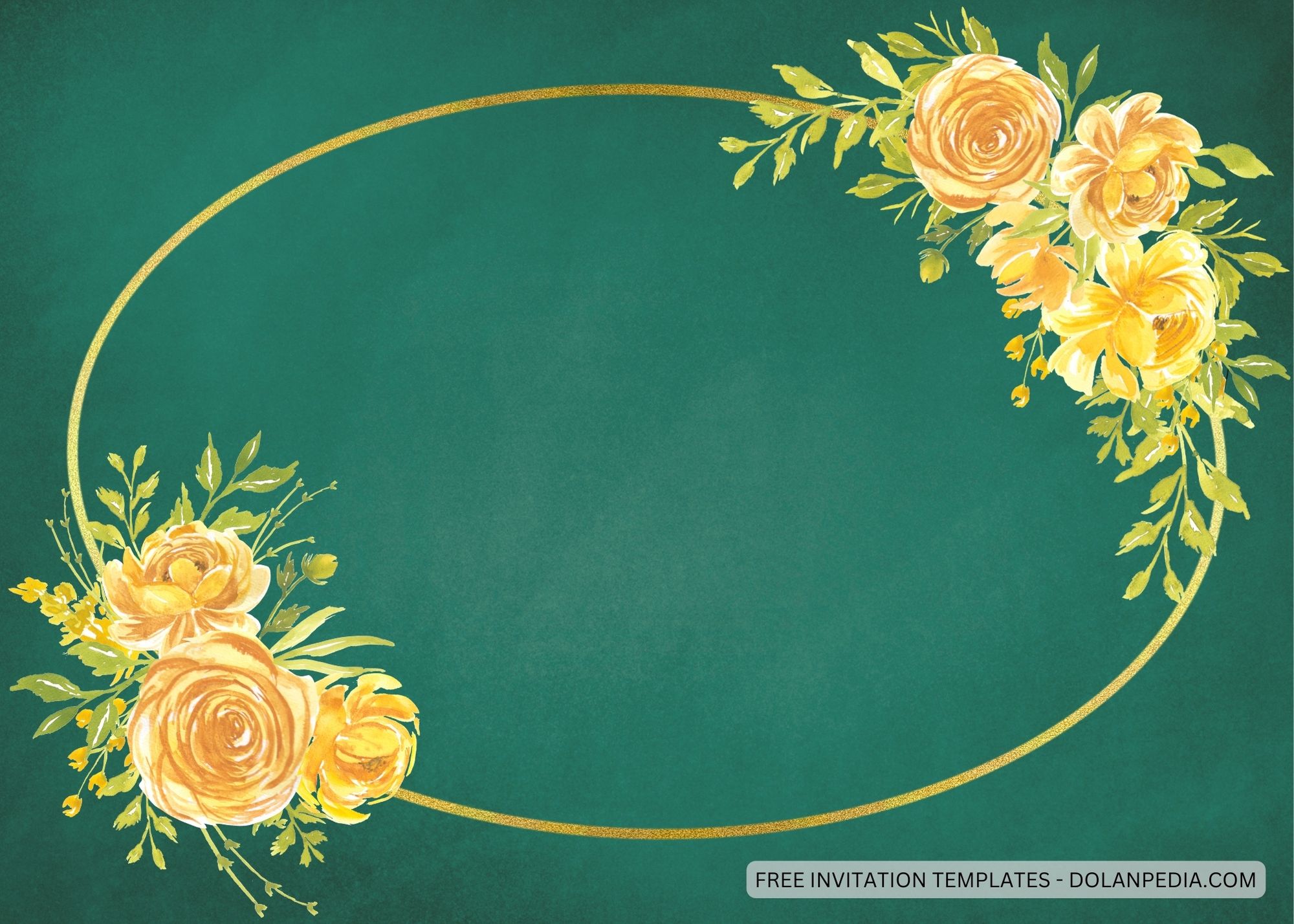 Blank Elegant Yellow Roses Baby Shower Invitation Templates Nine