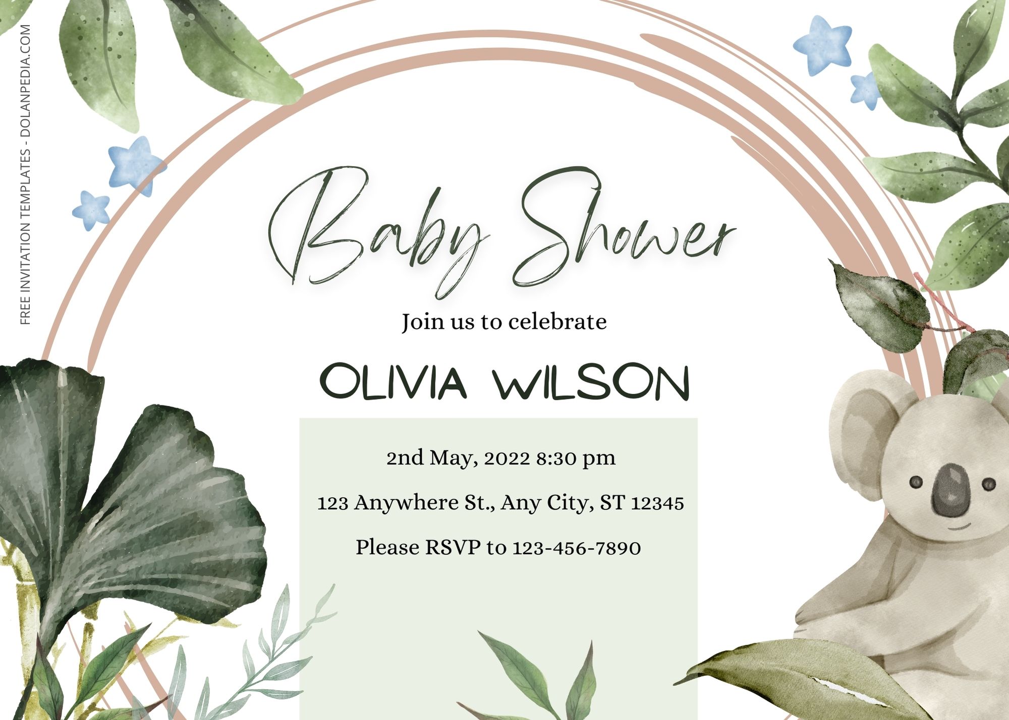 7+ Koala Forest Baby Shower Invitation Templates Title