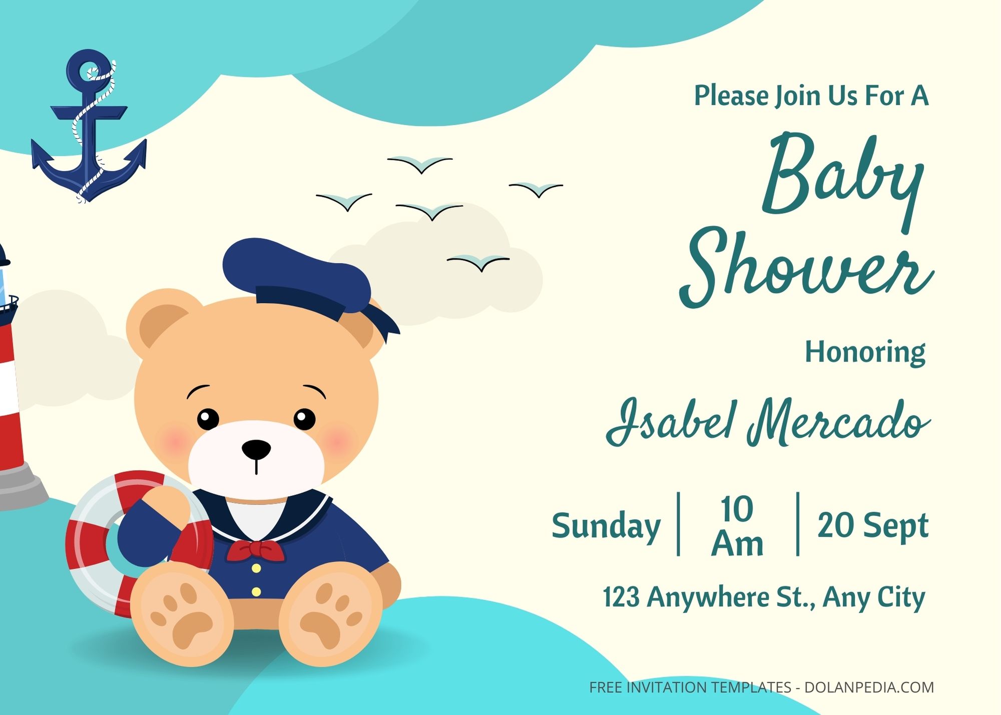 Blank Navy Seal Baby Shower Invitation Templates Title