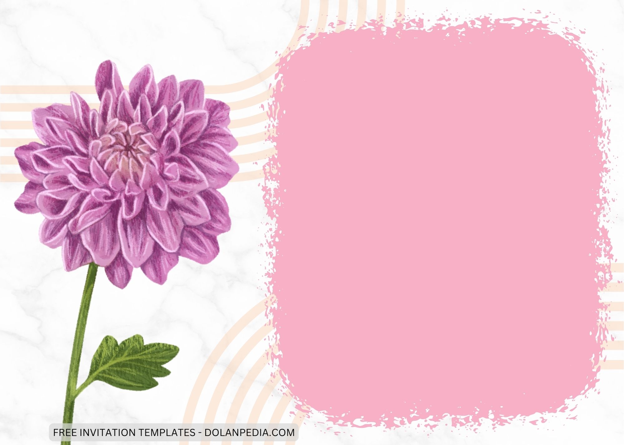 Blank Purple Chrysantemum Baby Shower Invitation Templates Two
