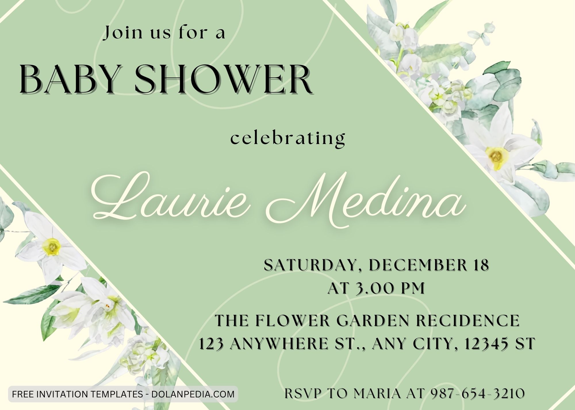 8+ Simple Daffodils Baby Shower Invitation Templates