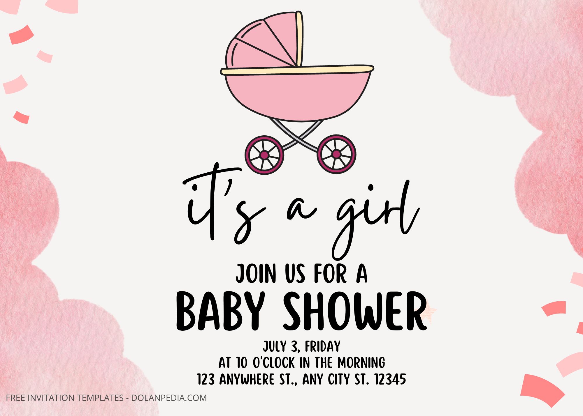 9+ Girl Baby Shower Invitation Templates