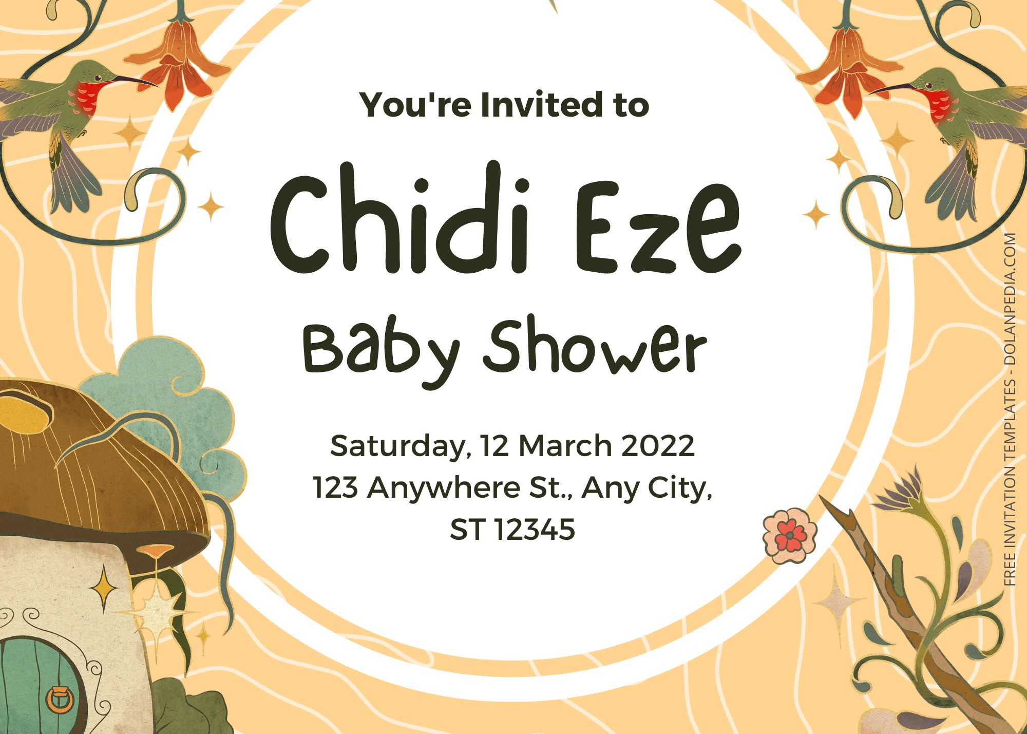 Blank Nature Party Baby Shower Invitation Templates Title