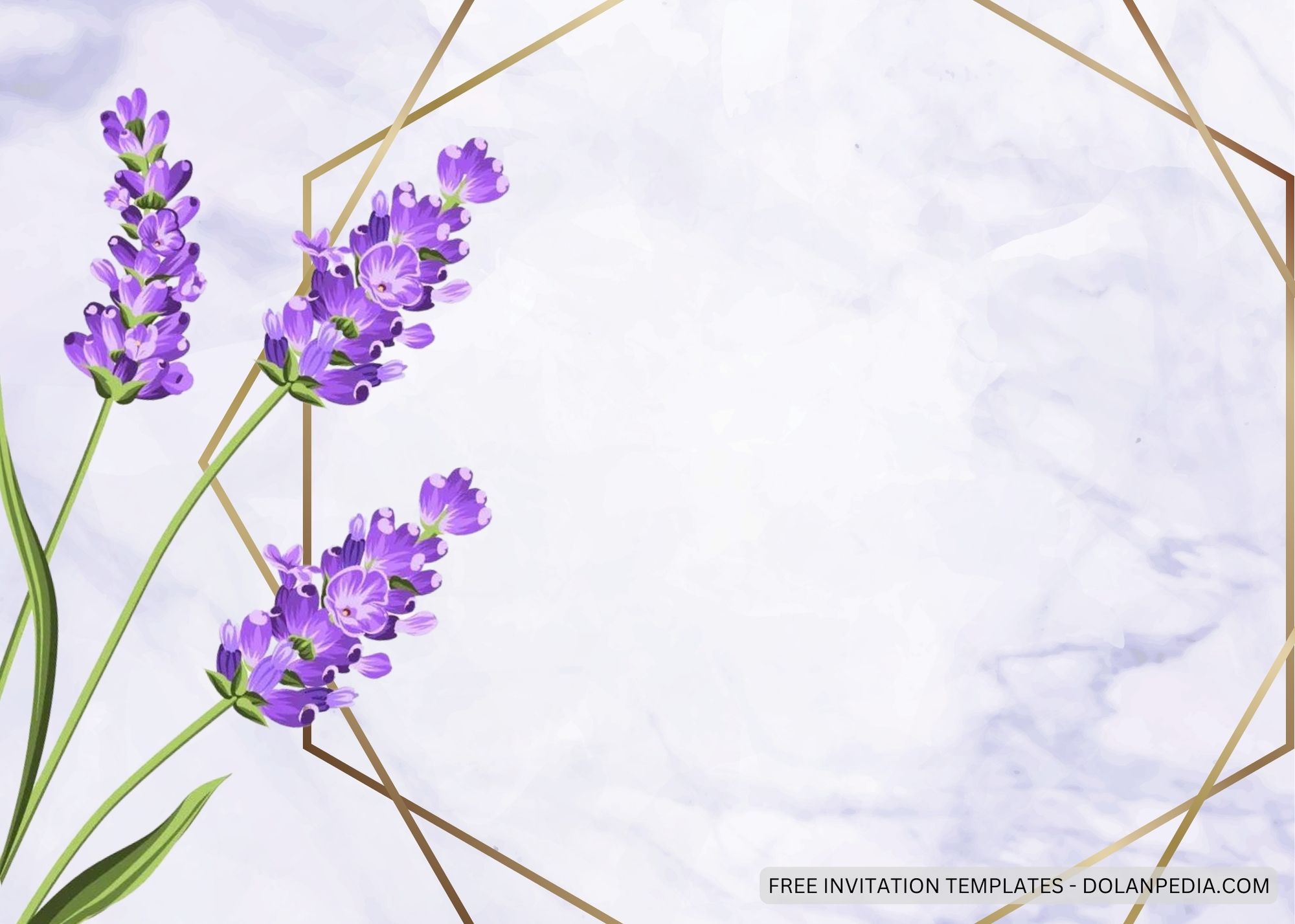Blank Simple Purple Lavender Baby Shower Invitation Templates Five