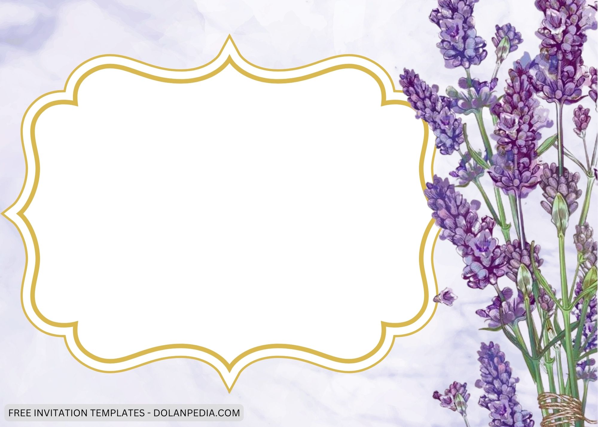 Blank Simple Purple Lavender Baby Shower Invitation Templates Six