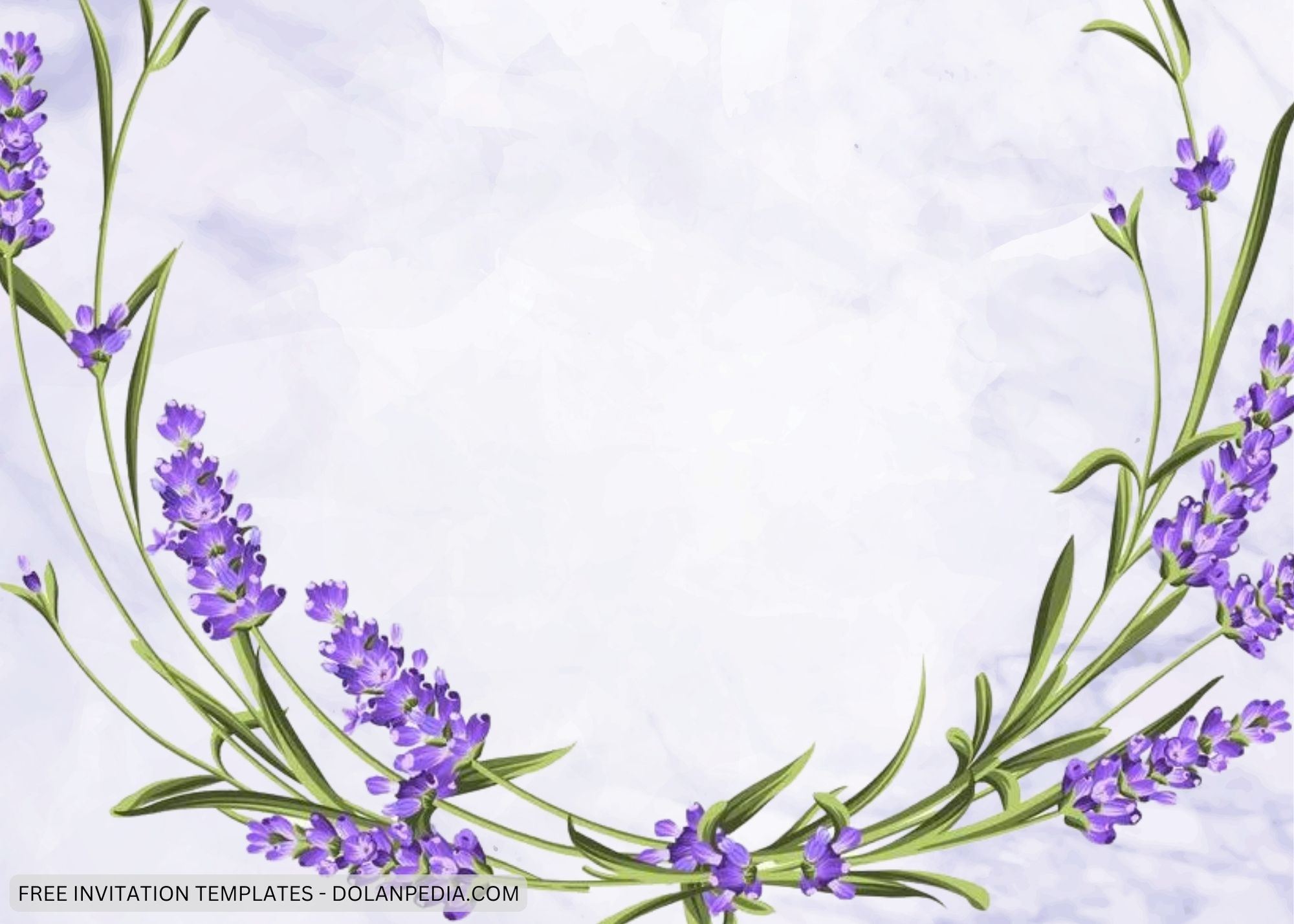 Blank Simple Purple Lavender Baby Shower Invitation Templates Three