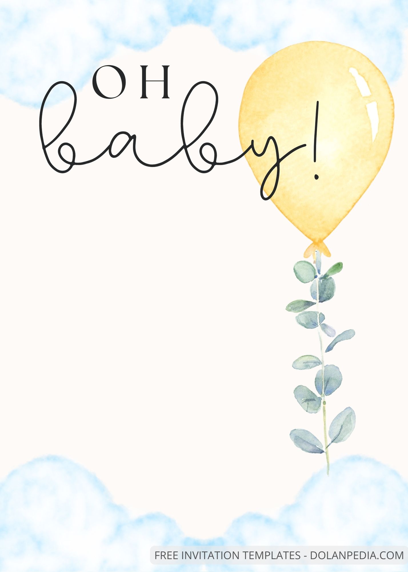 7+ Floating Balloon Baby Shower Invitation Templates