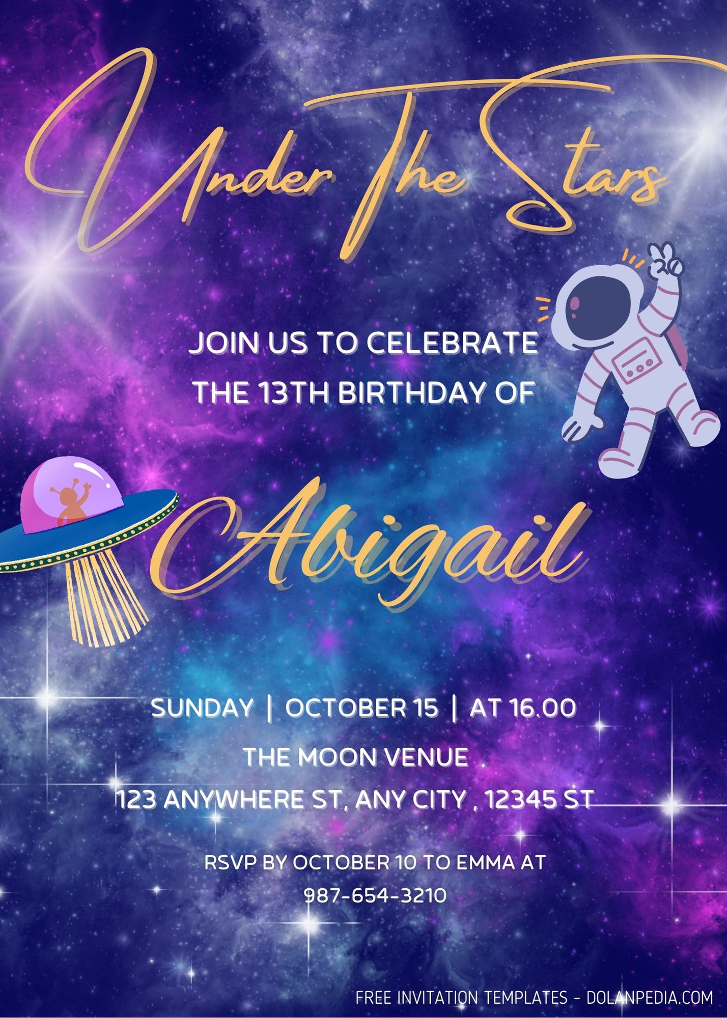 7+ Stars in The Sky Birthday Invitation Templates One