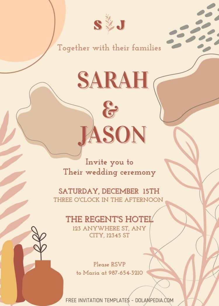 8+ Aesthetic Boho Wedding Invitation Templates | Dolanpedia