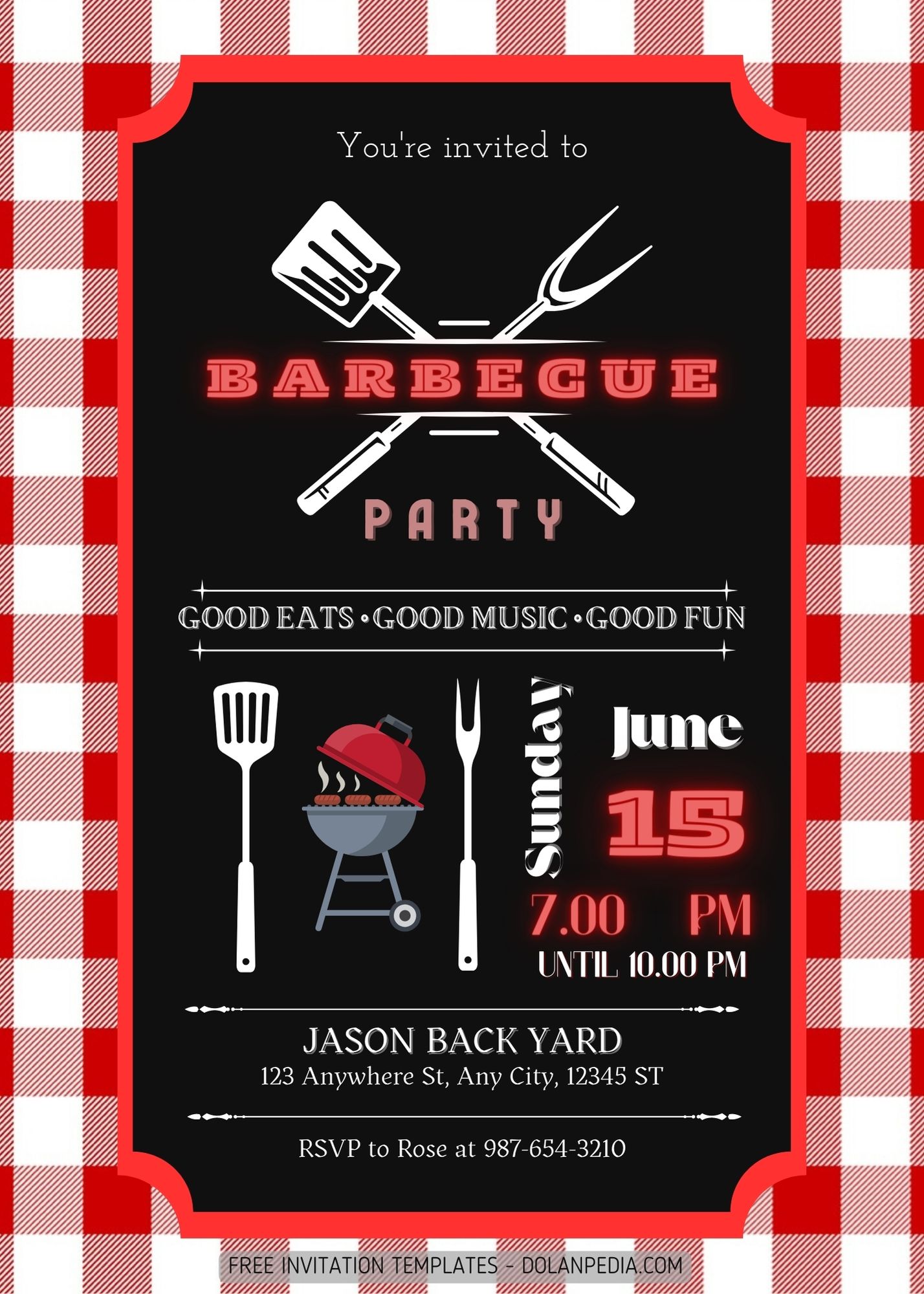 8+ Backyard Barbecue Party Invitation Templates One