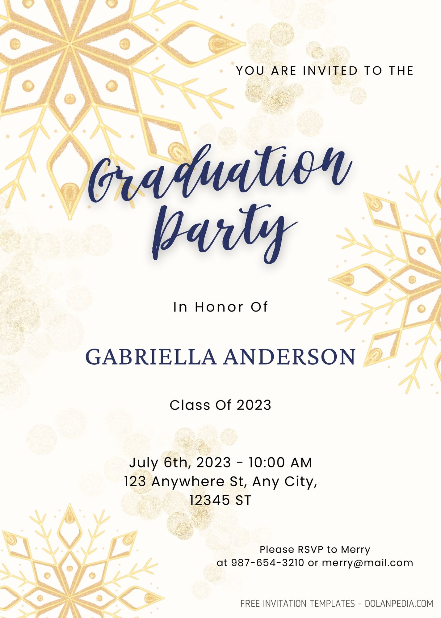 8+ Simple Gold Graduation Party Invitation Templates
