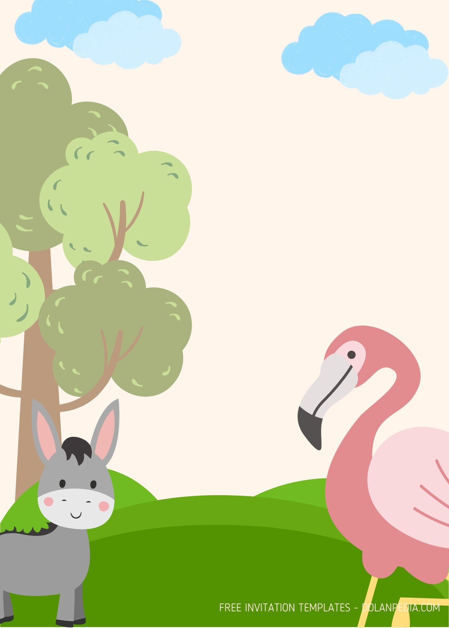 8+ Zoo Animal Cartoon Birthday Invitation Templates Five