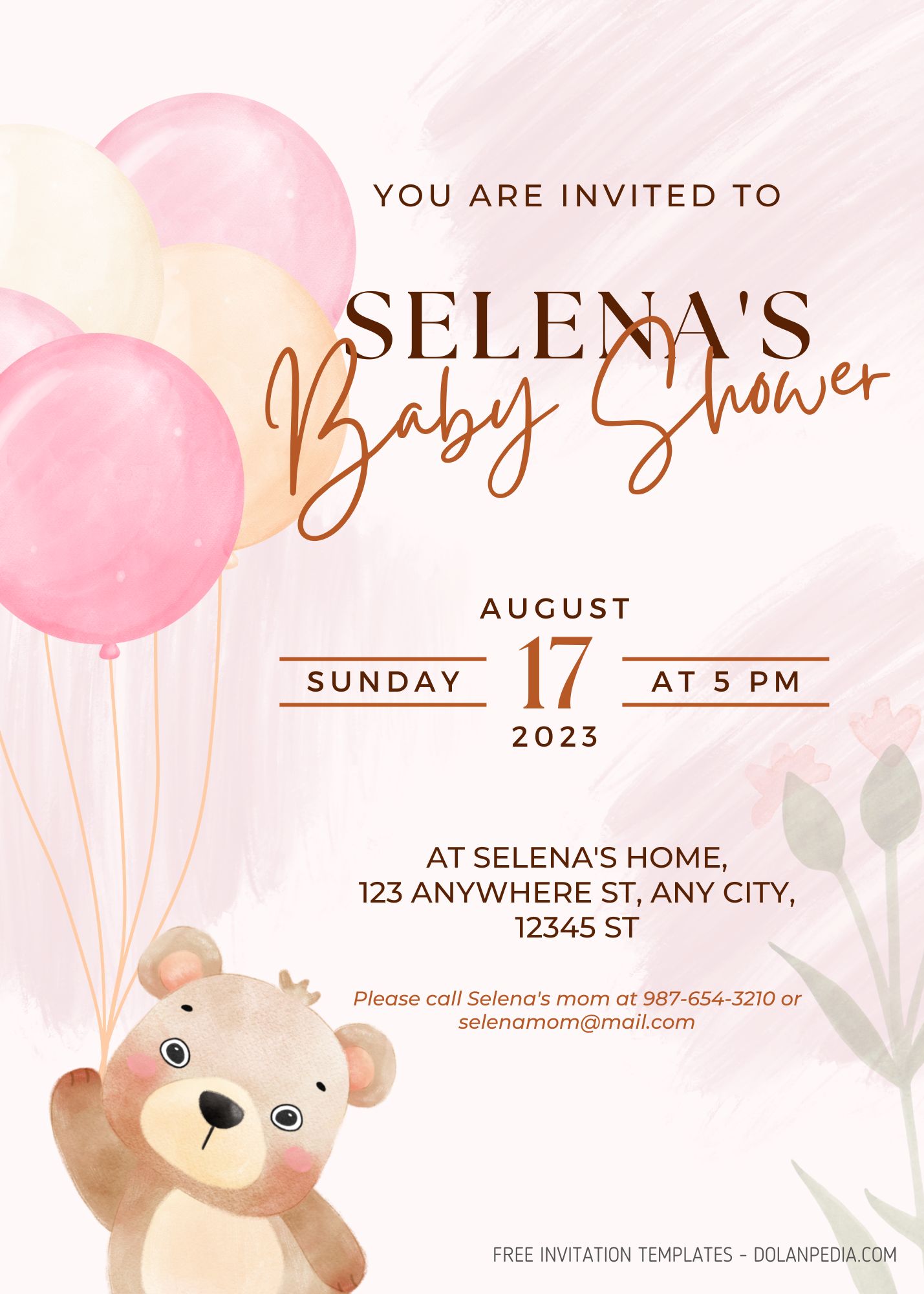 9+ Baby Boy and Girl Elephant Watercolor Baby Shower Invitation Templates