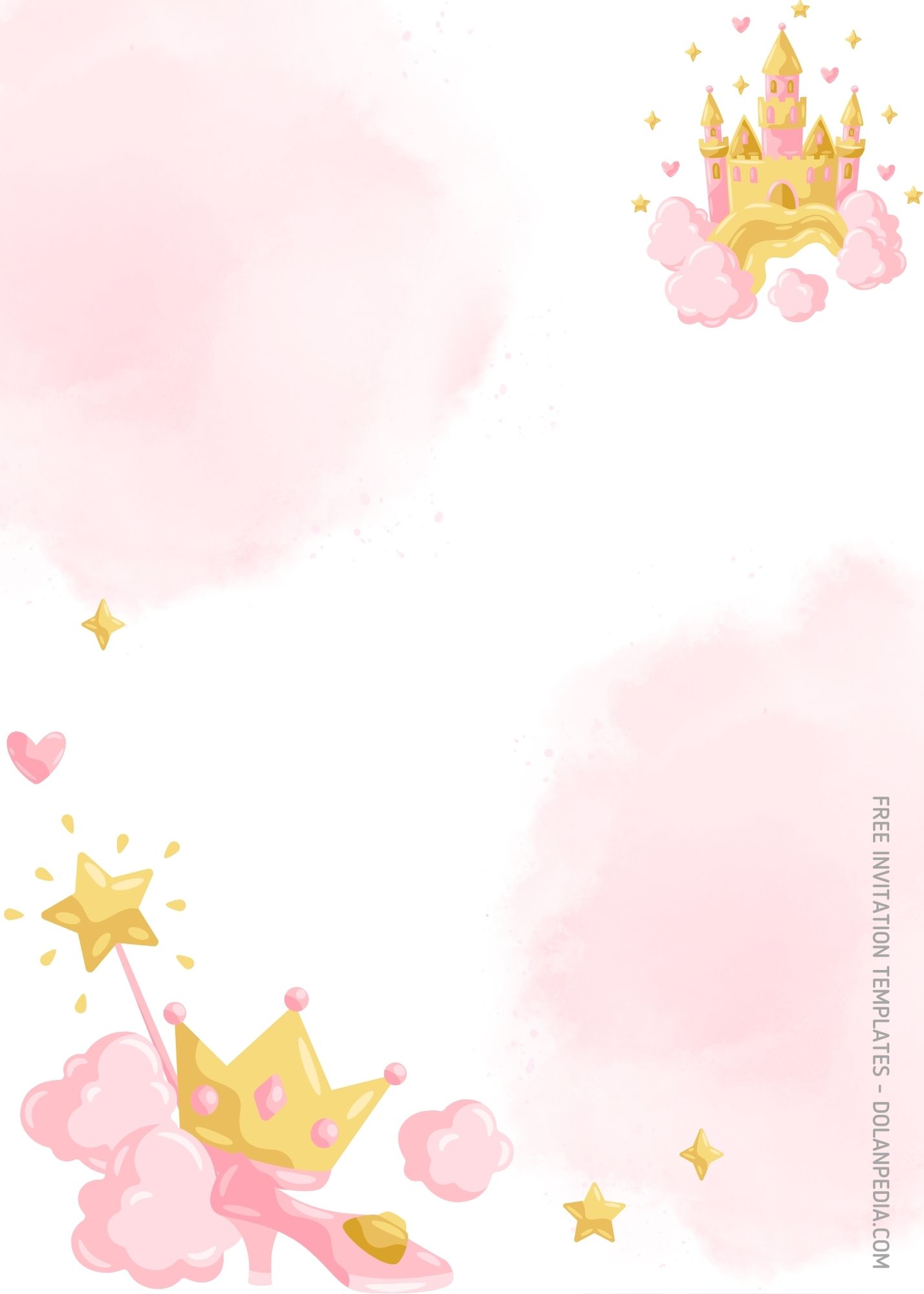 9+ Pink Princess Cartoon Birthday Invitation Templates Eight