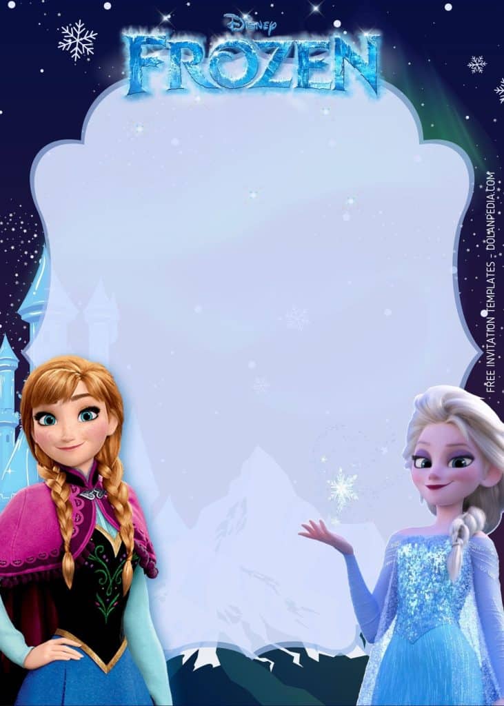 FREE Disney’s Frozen Ice Princess Invitation Templates | Dolanpedia