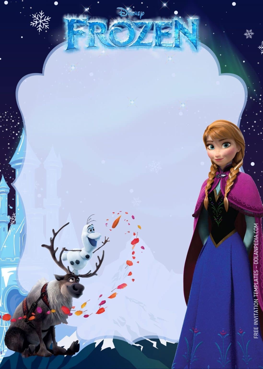 FREE Disney’s Frozen Ice Princess Invitation Templates | Dolanpedia